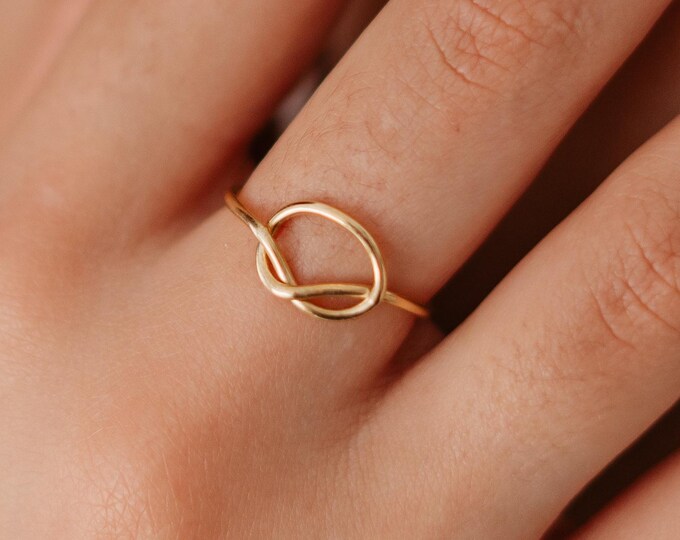 Love Knot Ring – Dainty Sterling Silver Jewelry Gift for Her