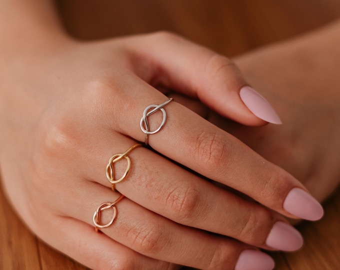 Infinity Knot Ring – Elegant Sterling Silver Jewelry Gift for Women