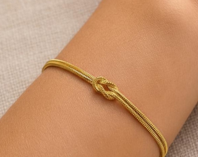 Love Knot Bracelet – 925 Sterling Silver Adjustable Couples Jewelry Gift for Him and Her