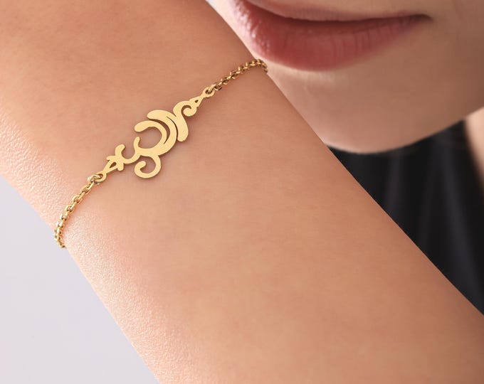 Om Bracelet | Dainty Spiritual Yoga Jewelry | 14K Gold Plated Minimalist Gift