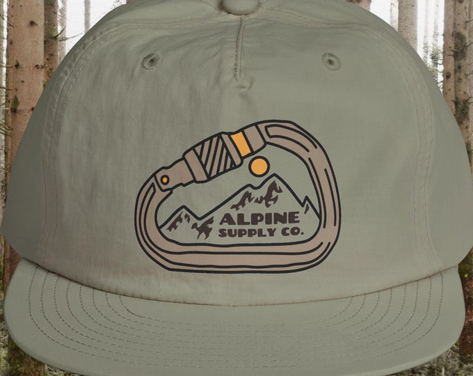 Recycled Nylon Carabiner Mountain Snapback | Unisex Climbing & Outdoors Hat