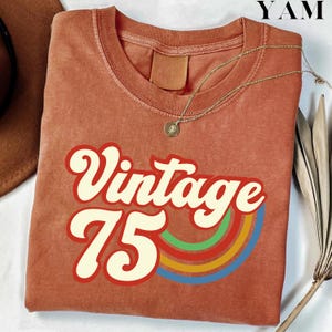 1975 Birthday Shirt, Vintage 1975 Tee, Retro Year Shirt, Born in 1975 Shirt, Funny 50th Birthday Tee, Classic 70s Style Shirt, 1975 Gift Tee