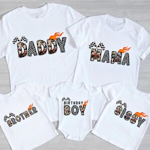 Custom Monster Truck Birthday Shirt, Personalized Birthday Boy Tee, Family Matching Truck Shirts, Kids Monster Truck Party Outfit
