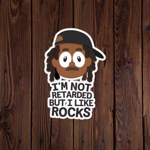 Funny I Like Rocks Sticker – Geology Nerd Humor Vinyl Decal, Science Gag Gift for Rock Lovers