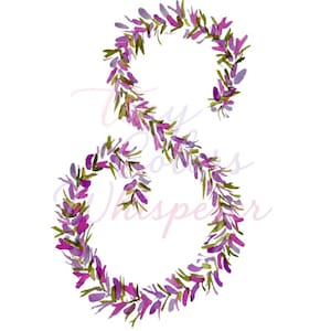 Letra S Decorativa – Impressão Digital para Imprimir | Inicial ilustrada com um estilo delicado e floral