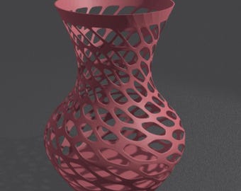 Jarrón impreso en 3D personalizado: jarrón decorativo moderno de 180 mm de alto, disponible en varios colores.