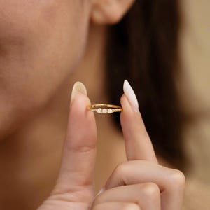 925 Sterling Silber Opal Ring, Oktober Geburtsstein, Opal Schmuck, stapelbare Ringe, Ringe für Frauen, Geschenk für sie, Geschenk für Mutter, Edelstein Ring