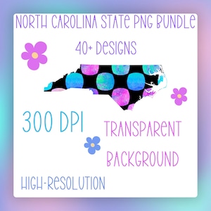North Carolina PNG-Bundle, kokett, boho, retro, North Carolina Basketball 40+ Designs