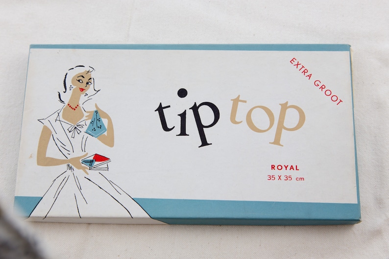 Mint Condition Unused 50s Vintage set of Three Handkerchiefs in Original Box