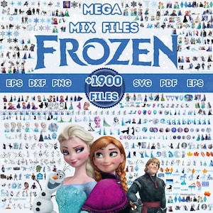 Mega 2000+ Frozen Clipart PNG, Frozen SVG, Princess Frozen Elsa, Anna, Olaf, Frozen Princess Cartoon, Frozen Posters