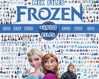 Mega 2000+ Frozen Clipart PNG, Frozen SVG, Princess Frozen Elsa, Anna, Olaf, Frozen Princess Cartoon, Frozen Posters