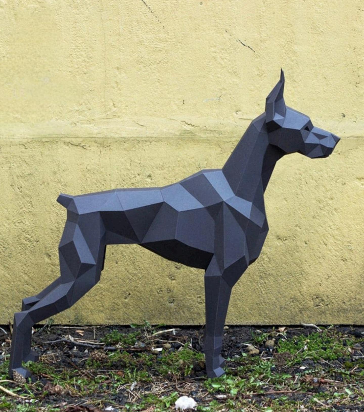 Metal doberman – No-Weld Assembly DXF Laser Cutting File dxf,pdo,pdf