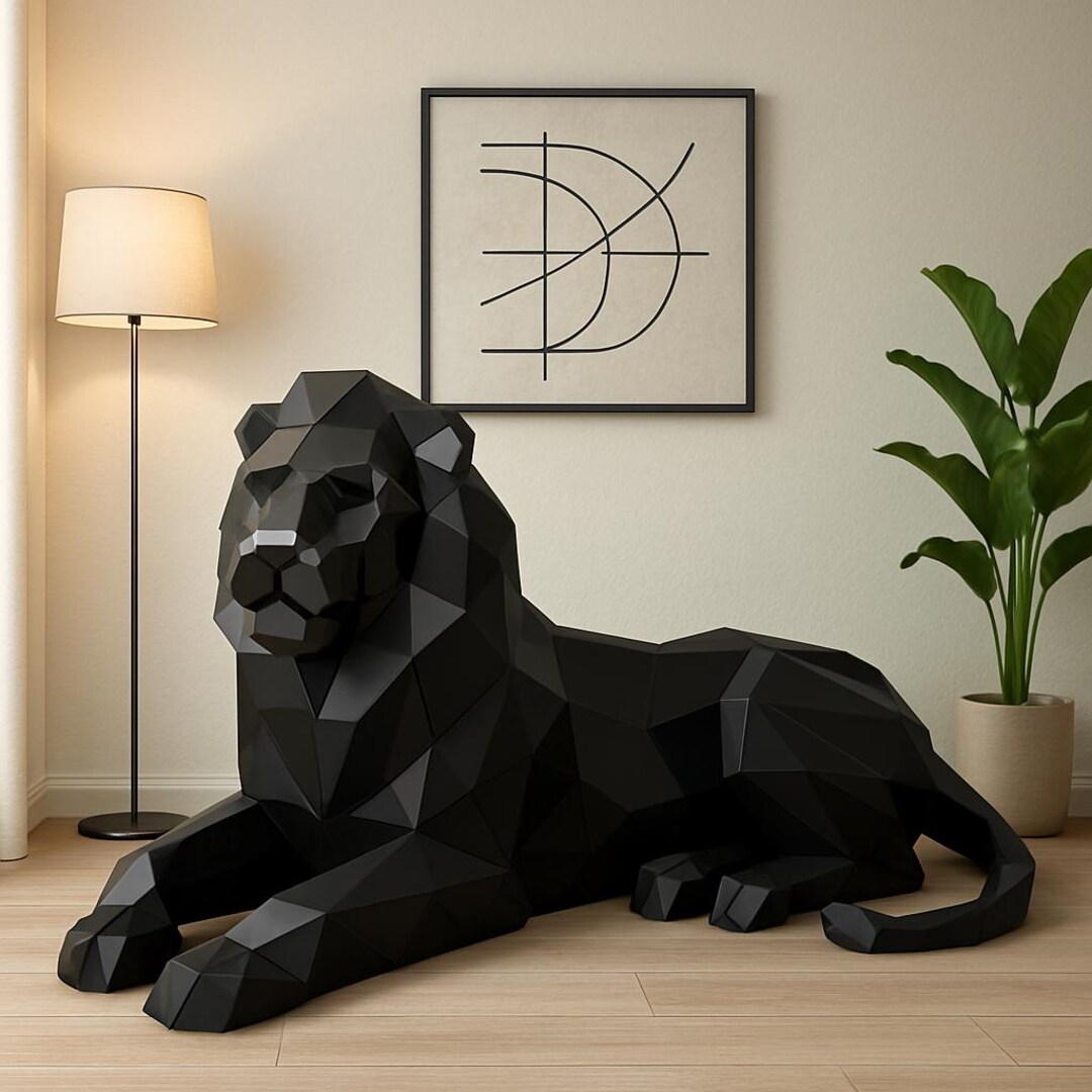 Geometrik Aslan Deseni: Lazer Dekor DXF Dosya Formatı.malzemeler ...