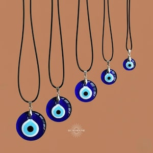 Turkish Evil Eye Necklace - Protective Rope Pendant