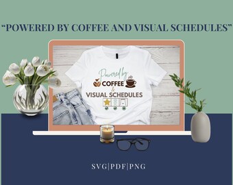 Archivo SVG para mamás de niños con autismo / Archivo SVG para BCBA / Archivo SVG para maestras / Archivo de corte de horarios visuales para café / Descarga digital