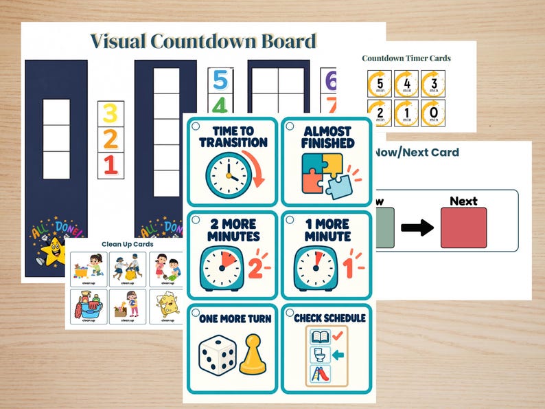 Cartes de transition pour enfants autistes : emploi du temps visuel ...