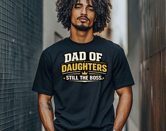 Dad of Daughters T-shirt | Garment-Dyed Cotton, Relaxed Fit Tee