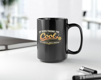 Retro Smile Mug: My Kids Think I'm Coffee Cup (15oz)
