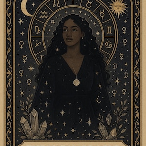 Lectura de carta natal impresa / Pronóstico astrológico para el año venidero / Mapa del alma del zodíaco personalizado / Quietud y piedras de Bee