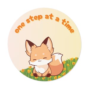 Stickers renard mignon en vinyle - Une étape à la fois