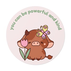 Leuke inspirerende vinylstickers voor stieren: je kunt krachtig en aardig zijn