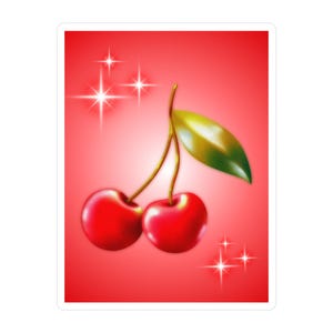 Cute Red Cherry Sticker
