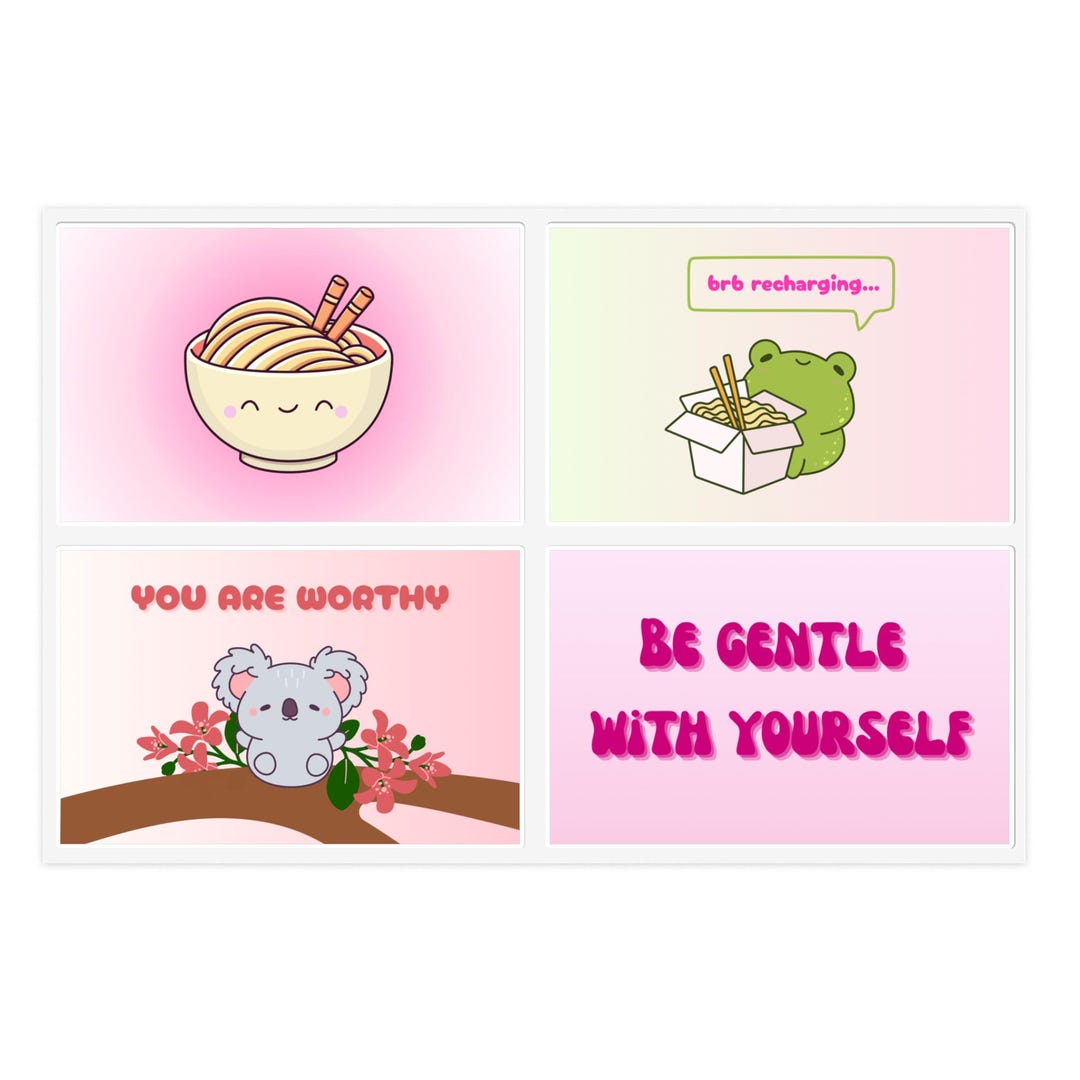 Pink Sticker Pack Assorted Pink Sticker Pack - Etsy