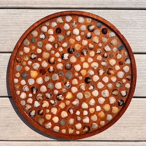 Hand Made Hamptons Shell Epoxy Tray