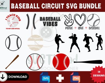 Baseball SVG Bundle: Sport Clipart, Spieler Designs (Digitaler Download)