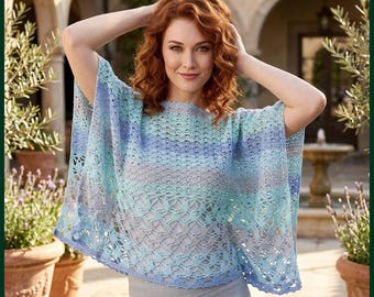 Patrón de blusa de verano de crochet para mujer, patrón de camisa de playa, patrón de falda