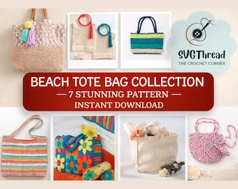 Paquete de patrones de bolsos de ganchillo en PDF: bolsos tote cuadrados estilo abuela, bolsos de mano florales, patrones de bolsos de mercado estilo boho. Descarga digital instantánea.