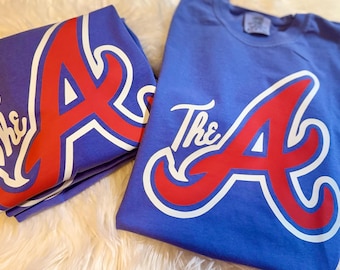 Atlanta Baseball Comfort Colors Tee, Blue or Red A Comfort Colors T Shirt, Atlanta Baseball T Shirt for Men and Women, Comfort Colors Tee