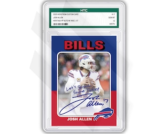 Custom vintage style Josh Allen Football Card Buffalo Bills Gift
