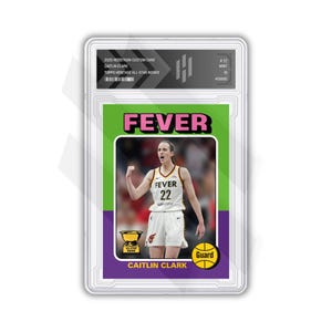 Carte de basket-ball Caitlin Clark personnalisée de style vintage Indiana Fever 1