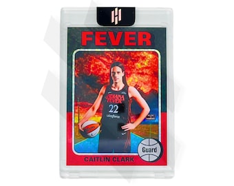 1 de 1 Cartão de basquete estilo vintage refrator personalizado Caitlin Clark Indiana Fever