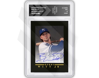 Carta da baseball personalizzata in stile vintage di Bobby Witt Jr. dei Kansas City Royals Chiefs