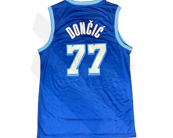 Camiseta personalizada de Luka Doncic de Los Ángeles, Lakers, Mavericks, con autógrafo facsímil.