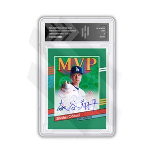 Carte de baseball Shohei Ohtani personnalisée de style vintage, MVP des Dodgers de Los Angeles, Murakami, Japon, 1 sur 1 Kanji Auto