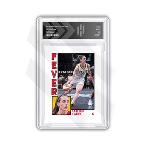 Carte de basket-ball Caitlin Clark personnalisée de style vintage Indiana Fever 1984
