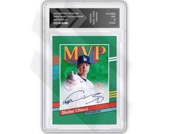 Tarjeta de béisbol personalizada de Shohei Ohtani, estilo vintage, de Los Angeles Dodgers, Japón.