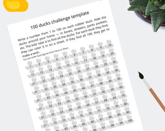 100 Ducks Challenge Printable | Fun Scavenger Hunt for Kids