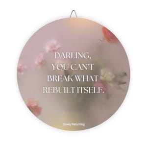 Inspirational Wood Sign, Motivational Wall Art, Home Decor, Gift for Her, Cottagecore Decoration, Circle Wall Hanging
