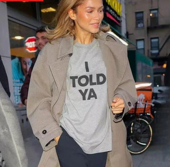 I Told Ya Shirt, as worn by Zendaya and JFK Jr - Challengers Tee Movie