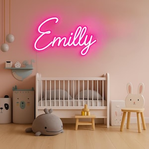 Custom Name Neon Sign for Kids | LED Light for Nursery or Bedroom | Personalized Night Light | Birthday Party Decor | Baby Name Sign