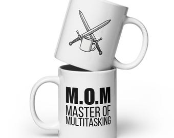 M.O.M. – Master Of Multitasking Mug | Funny Mom Coffee Mug | Nerdy Geek Gift for Mother's Day | Gamer Mom Cup