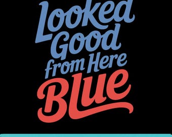 Se veía bien desde aquí Azul SVG PNG EPS Divertido gráfico de mamá de béisbol