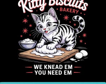 Kitty Kekse Bäckerei SVG | Katze knetet Design (Digitaler Download)
