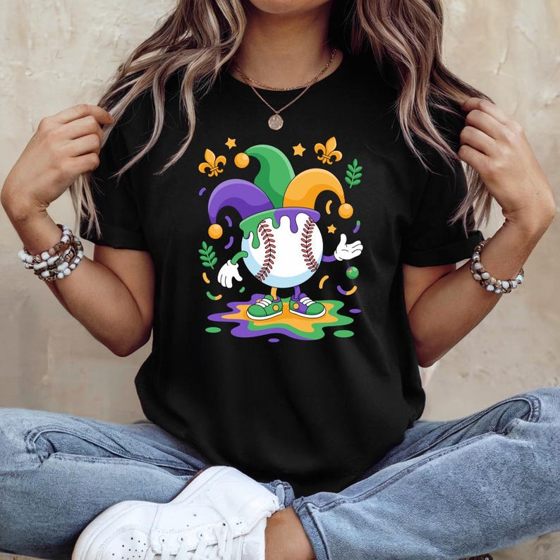 Baseball Mardi Gras Ice Cream Drip PNG SVG EPS Sports Digital Download ...