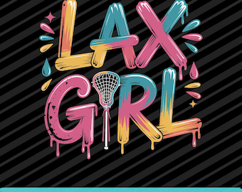 Descarga del diseño de helado con goteo de Lax Girl Lacrosse, paquete de imágenes prediseñadas PNG SVG EPS