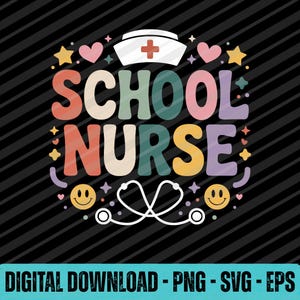 Back To School Nurse SVG PNG EPS Nurse Appreciation Teacher Graphic